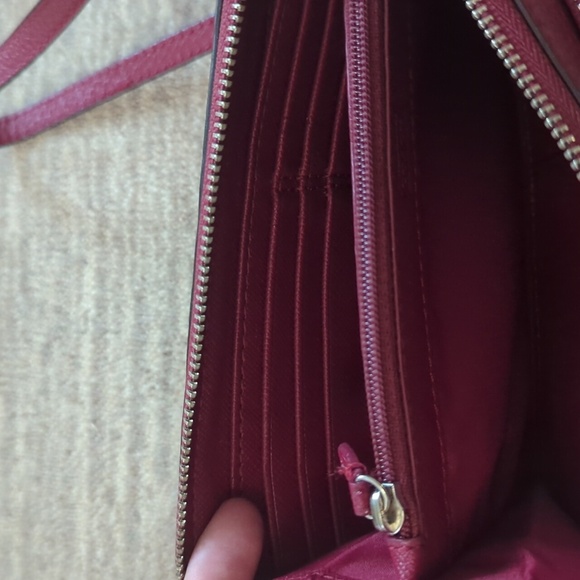 Coach Red Leather Wallet/Wristlet - Picture 5 of 11